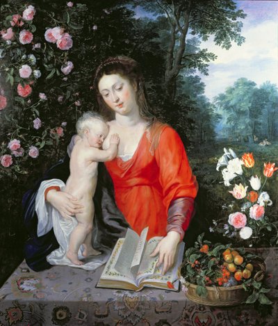 Maagd en Kind in een landschap door Peter Paul Rubens